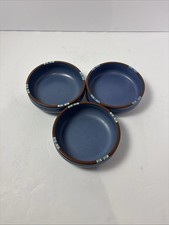 Dansk Mesa Blue 5 3/4 inch salad or cereal bowls Lot (3) Stoneware Portugal
