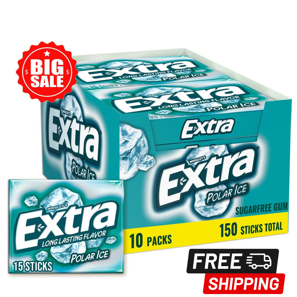 Chicle Polar Ice Sin Azucar A Granel Aliento Fresco 15 Piezas Caramelo Menta