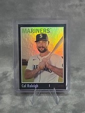 2024 Topps Archives Cal Raleigh Black Foilboard #125 Seattle Mariners