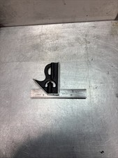 Vtg. Lufkin Hardened Combination Square  4" Rule No. 2504 Made In USA Machinist