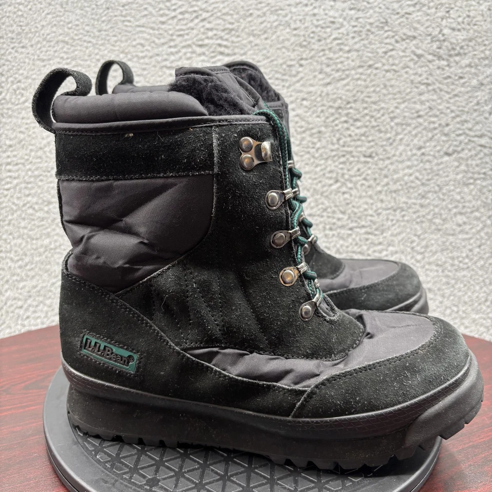 LL Bean Botas Niños Talla 8M Negro Aislante Invierno Nieve Gamuza Cuero Impermeables Foto 3 de 4
