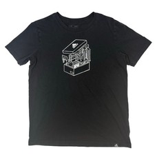 Adidas Boys XL Black Graphic T-Shirt Regular Fit Short Sleeve Tee FREE SHIPPING