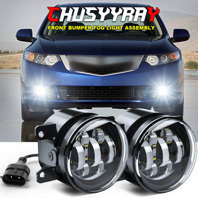 For ACURA RDX 2010-2018 Pair Clear Lens Front Bumper Fog Lights Driving Lamps