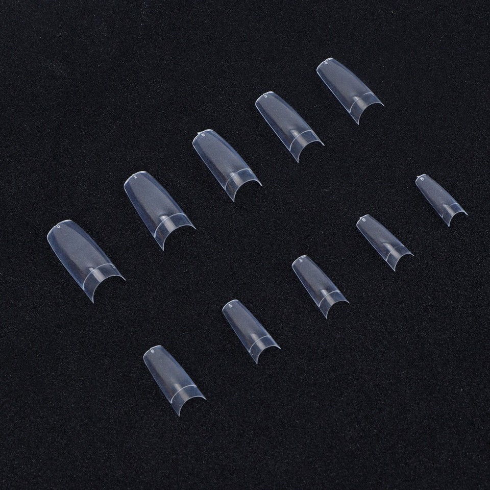 500 Pcs French Manicure Strips Transparent Nail Stickers Clear Fake ...