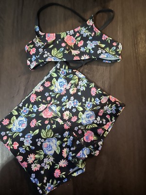 Art Class Girls M Floral 2 piece Swimsuit- new 
