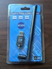 Techkey AC600 Dual Band Wireless USB Adapter 5B12 5dBi Antenna 2.4/5.8GHz