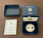 2011-W $1 1-oz Proof American Silver Eagle w/ Box & COA, 1 oz .999 Fine Silver