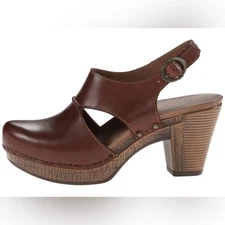 Dansko Riley Slingback Clogs Brown Women's Size 39