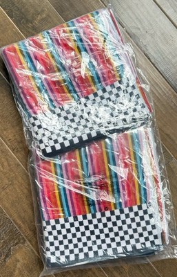 NEW/ORIGINAL PACKAGING! Gorgeous Mackenzie Childs Calypso (2)  Bath Towel Set!