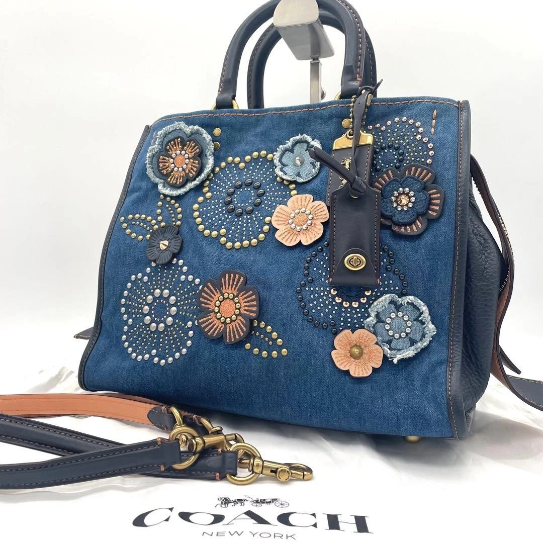 Coach Rogue Shoulder Bag Blue Bags & Handbags for Women for sale