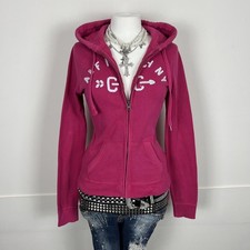 2000’s abercrombie and fitch hot pink fitted zip hoodie
