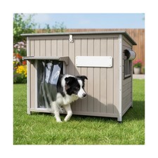 Dog House Indoor Outdoor, Weatherproof Wooden Dog House for Medium/Large Dogs...