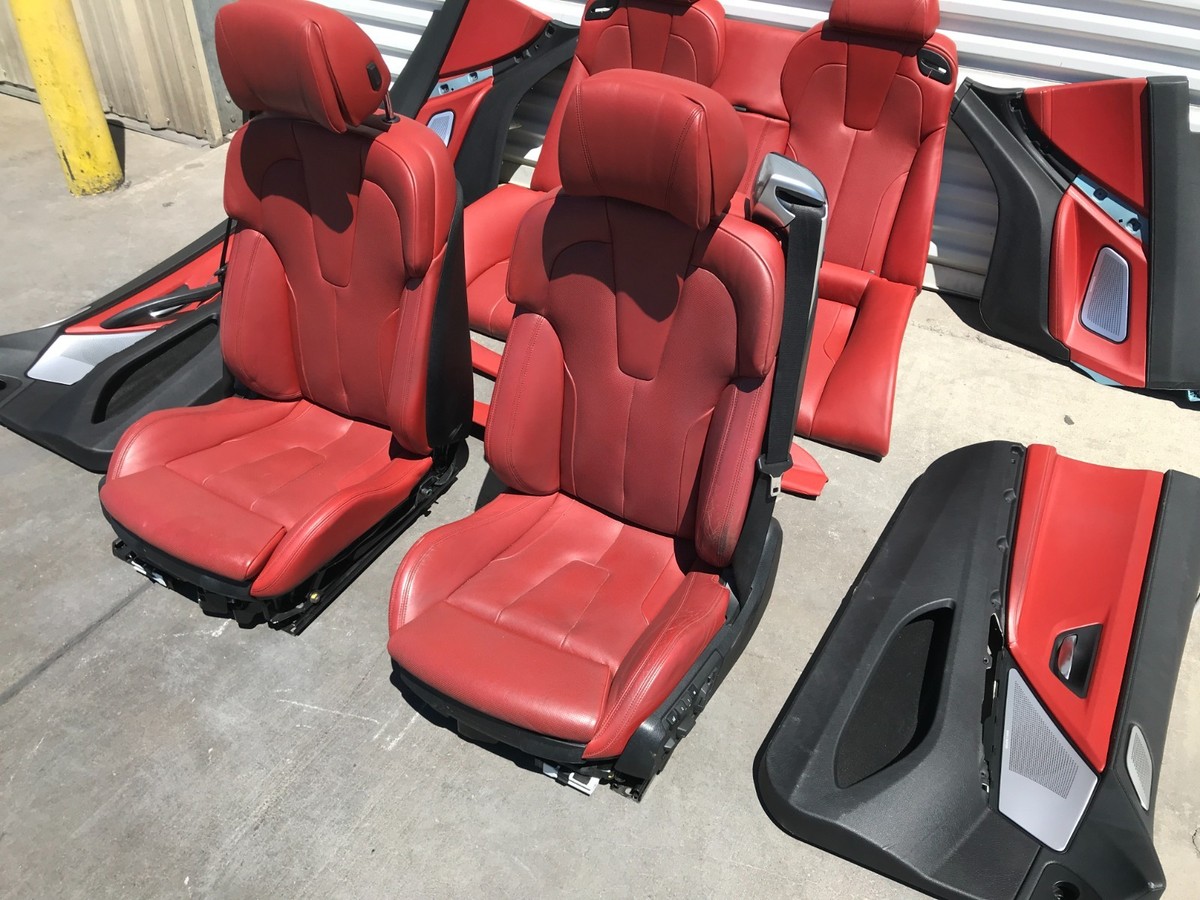 13-18 BMW F13 M6 SAKHIR ORANGE SEATS DOOR PANELS INTERIOR BANG