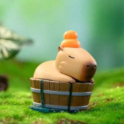 Capybara hot spring animal figure collectible cute chibi toy gift