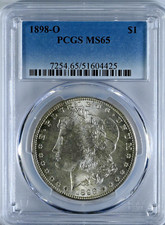 1898-O MORGAN PCGS Graded MS65 $1 Silver Dollar Coin #7254