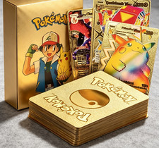 55Pcs Pokemon Card Foil GOLD PACK CARDS TCG G...
