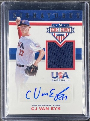 Van Eyk, CJ - 2017 USA Baseball Stars & Stripes - Swatch/Autograph - 80/299
