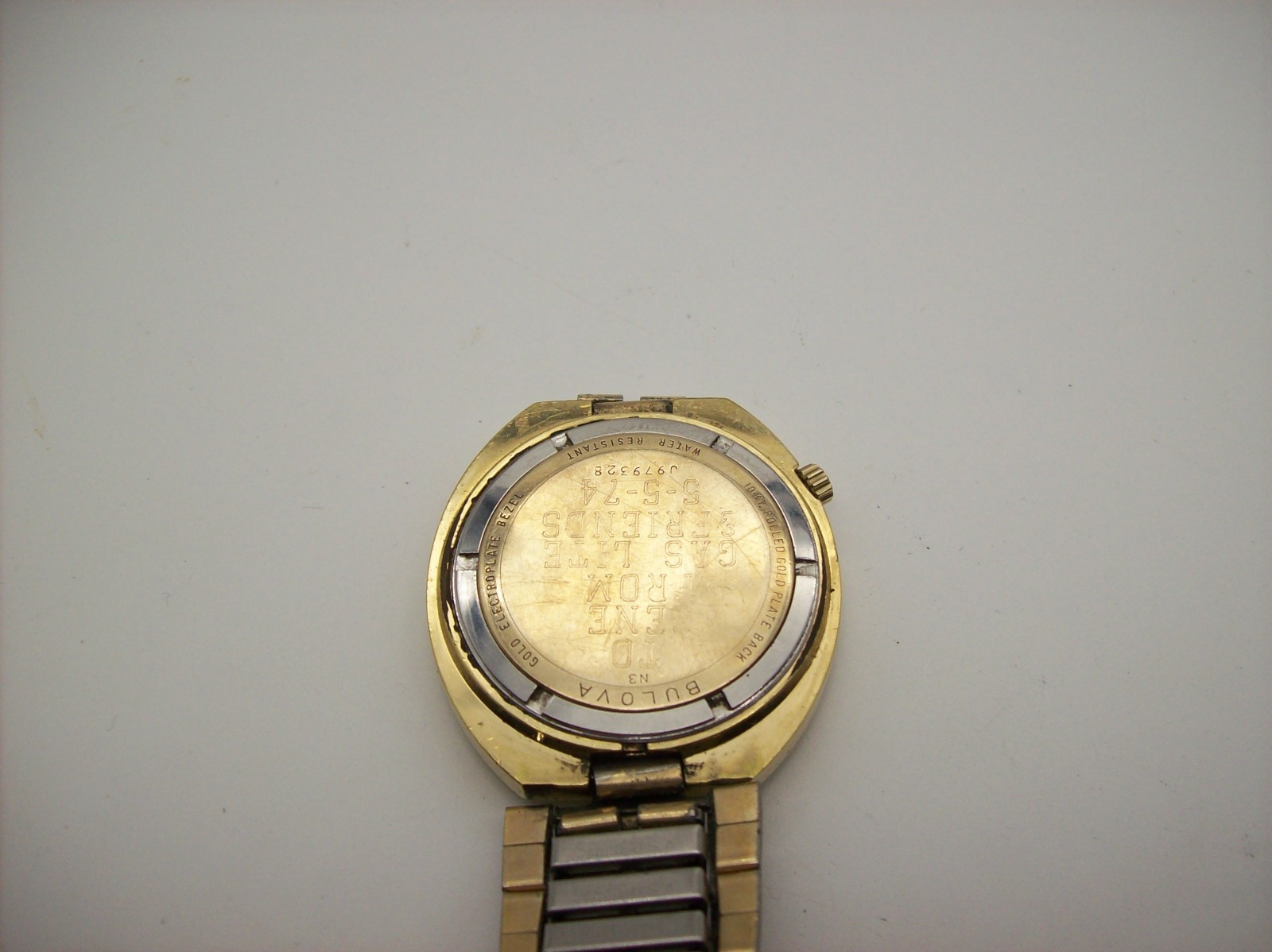 Vintage 1974 BULOVA ACCUTRON N3 Date 10k RGP Mens Watch, *WORKS