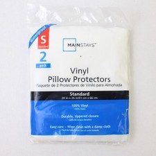 Mainstays White Vinyl Waterproof Pillow Prote...