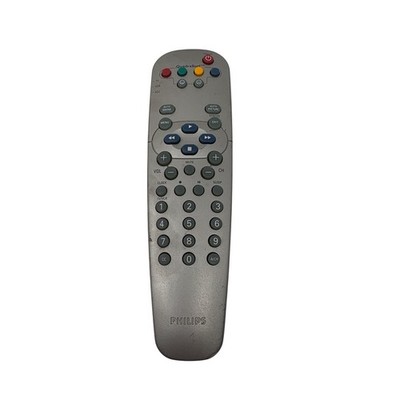 Philips RC19036002/01 QuadraSurf TV VCR ACC Remote Control Silver Black Tested