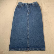 Vintage Ralph Lauren Country Denim Skirt Womens 8 High Rise Union Made USA 90s