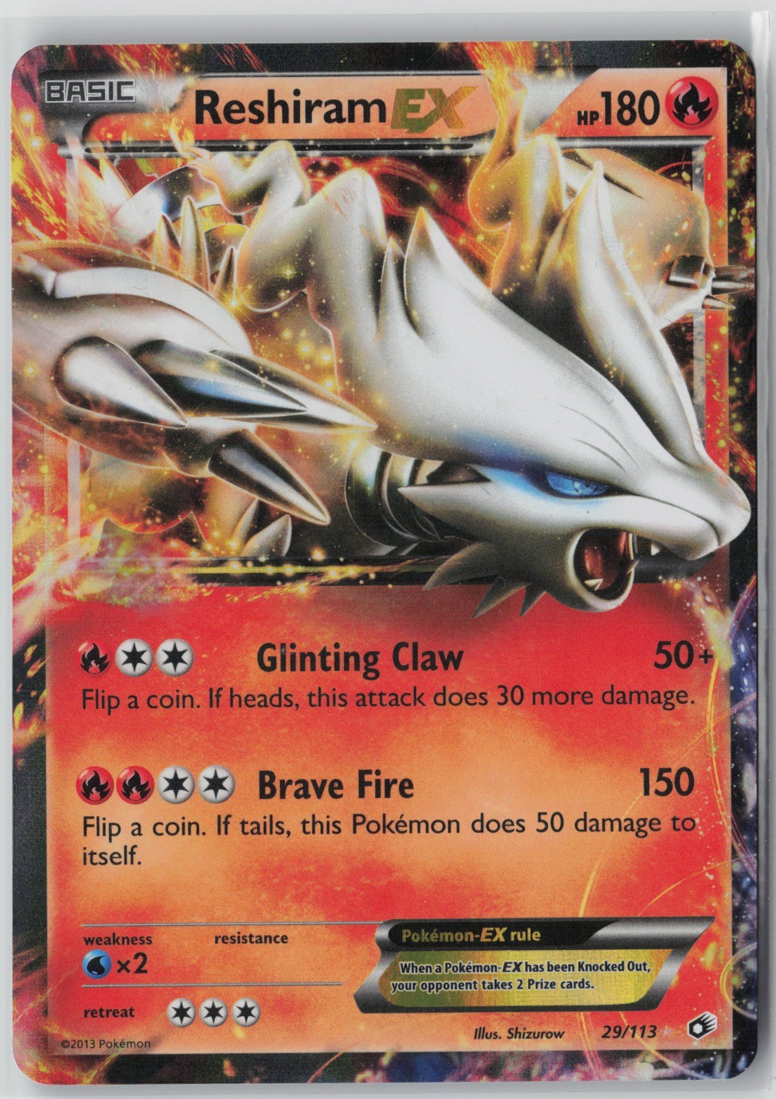 Reshiram EX Ultra Rare Legendary Treasures 29/113 LP