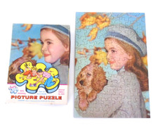 VINTAGE PICTURE PUZZLE by TUCO GIRL DOG BIRTHDAY BUDDIES 1950's 2050