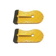 Car Door Step for Easy Roof Access -Multi-Foldable Aluminum Alloy 2 Pack Yellow