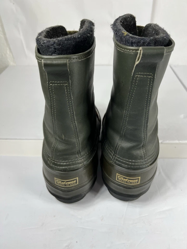 Botas de inverno masculinas vintage LaCrosse Iceman feitas nos EUA tamanho 8 - Imagem 4 de 4