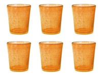H&H 6 GläSer Giada Aus Glas Orange Hell Cl 32