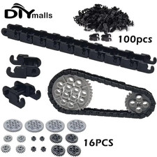??100pcs 3711 LEGO New Black Technic Link Chain Link Pieces tank track tread??