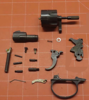 Rohm RG23 .22LR Parts Lot: Barrel Cylinder Trigger Mainspring Hammer + More 2