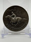 Pony Express Rider - Wild West - 34 grams - .925 Sterling Silver Coin Antiqued