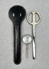 Vintage Kismet Germany Scissors In Leather Sheath