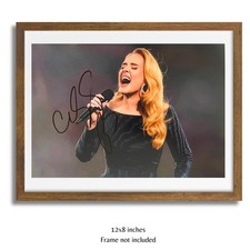 Adele Hand Signed Singer Autograph Photo British Icon Singer COA & PSA QO Card
