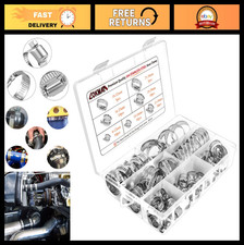 Stainless Steel Hose Clamp Assortment Kit - 60 Pieces, Adjustable 1/4''-1-1/2''
