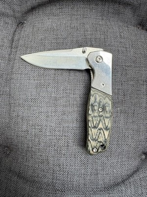 Grand Way Klappmesser 8Cr13MoV Holzoptik Griff Taschenmesser