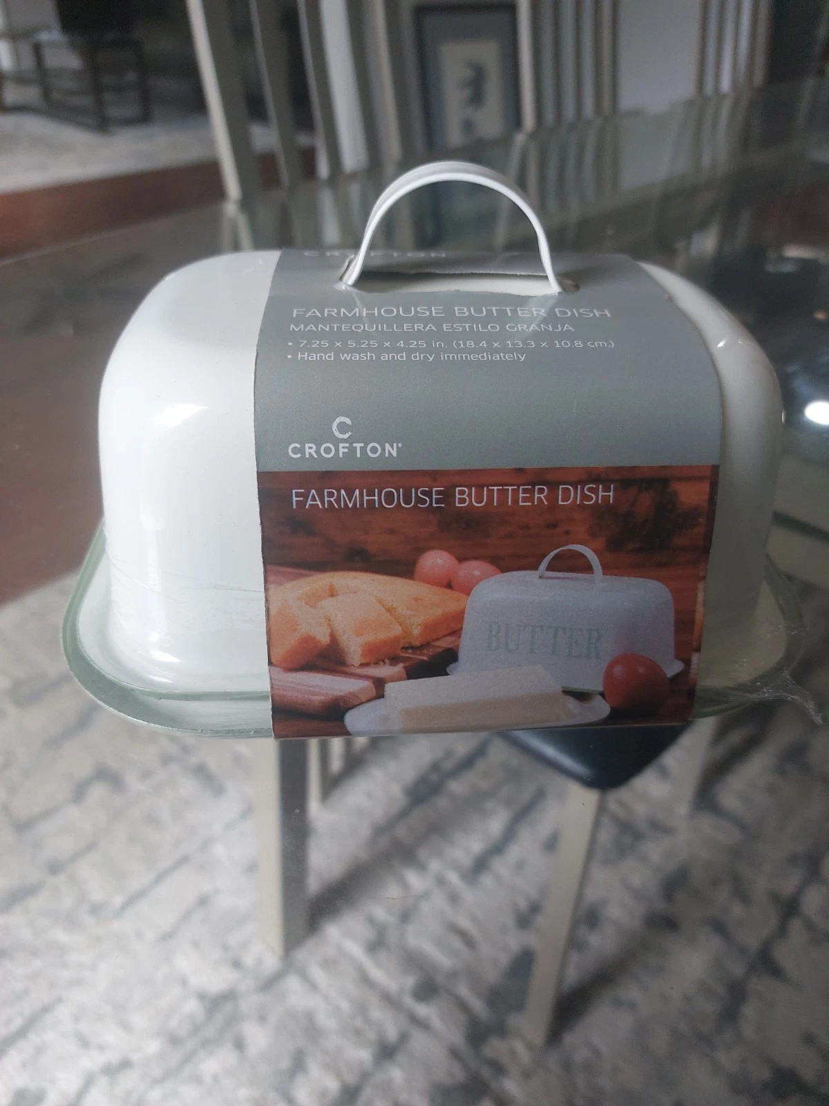 Crofton Farmhouse Butter Dish New