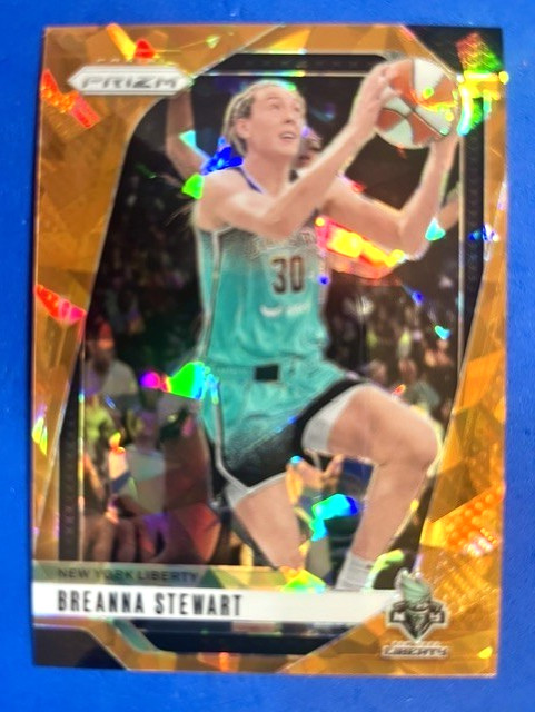 Breanna Stewart 2024 Panini WNBA Prizm Orange Ice Prizm - Liberty
