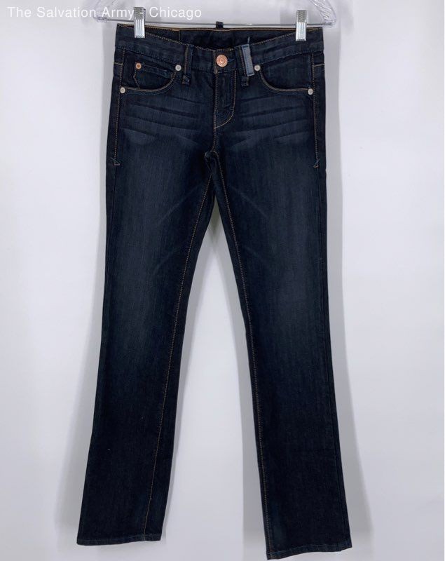 A/X Armani Exchange Womens Dark Blue Denim 5-Pocket Design Straight Jeans Size 0
