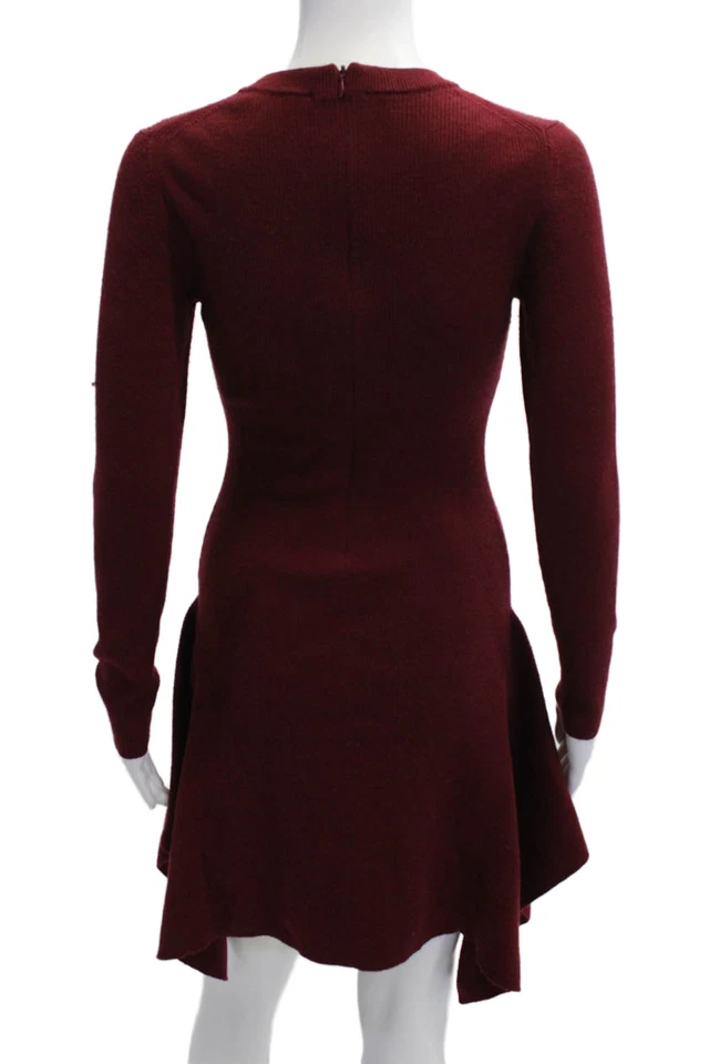 Michael Michael Kors Womens Red Sweater Dress Long Sleeve Crew Neck Size S - Image 3 of 4