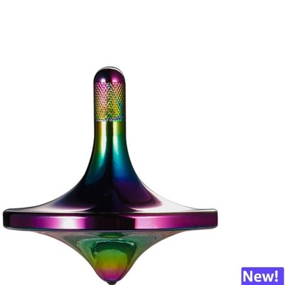 Stainless Steel Spinning Top - Iridescent & Perfectly Balanced 34mm
