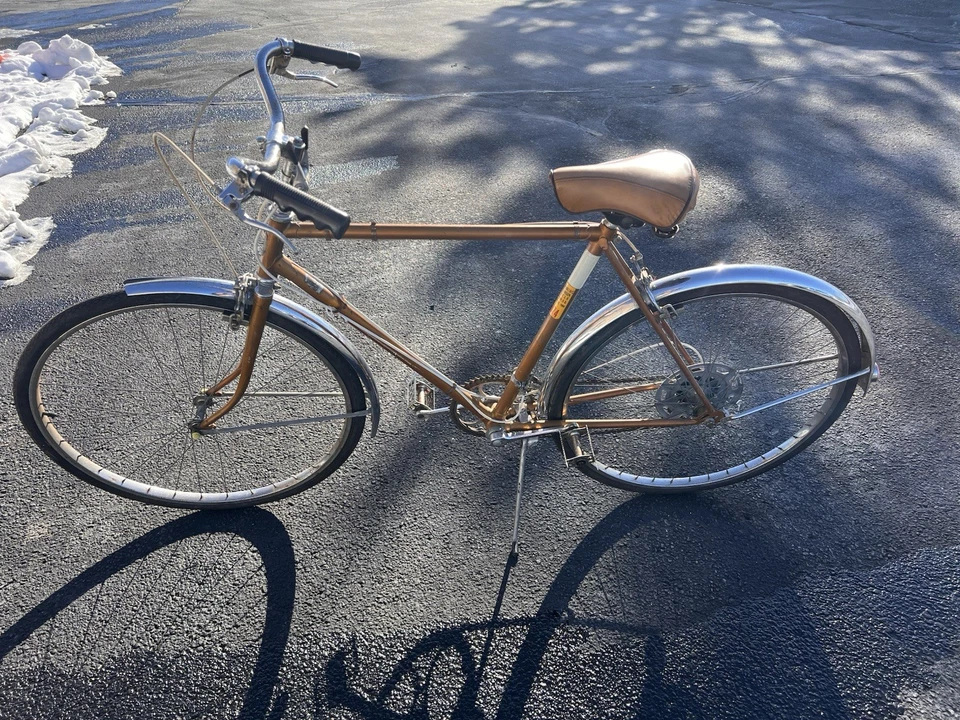 Bicicleta marrom vintage 1950’s Pearsons Hercules Santos feita em Birmingham Inglaterra - Imagem 4 de 4