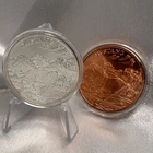 1 oz .999 Fine Silver "Mustang" American Wildlife Set w/Copper Round
