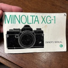 Minolta XG-1 camera instruction 1979 manual
