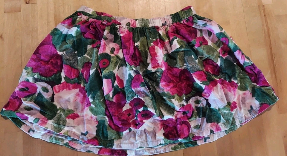 Falda Gymboree Niñas Talla 8 Cordorante Floral Rosa 100% Algodón Foto 3 de 4