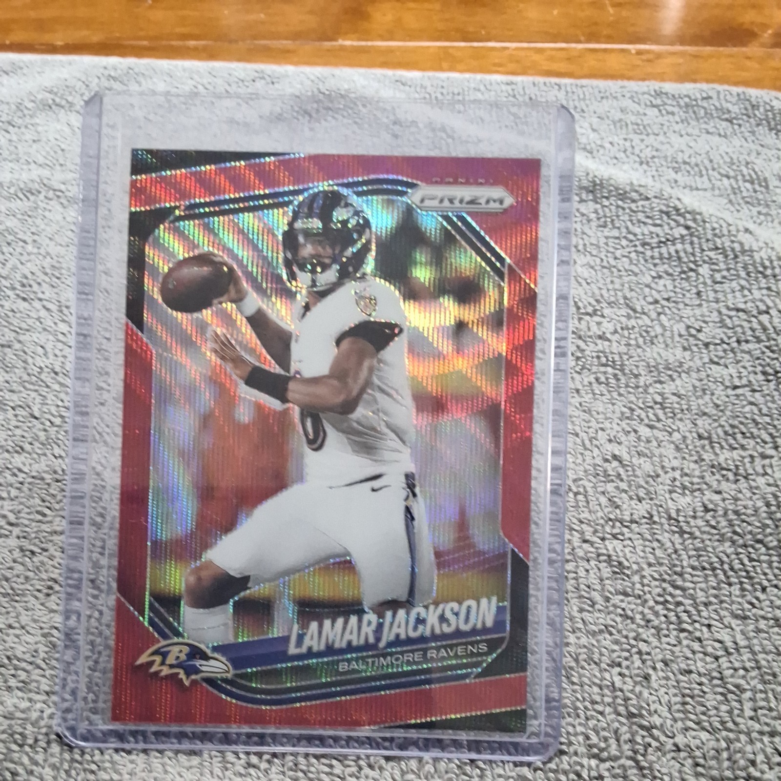 2025 Panini Prizm LAMAR JACKSON RED WAVE PRIZM /149 #78 SP Baltimore Ravens