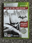 Batman Arkham City Xbox 360 GOTY Platinum Hits 2 Disc CIB Tested