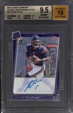 2021 Justin Fields Clearly Donruss Rated Rookie Auto BGS 9.5/10 GEM MINT