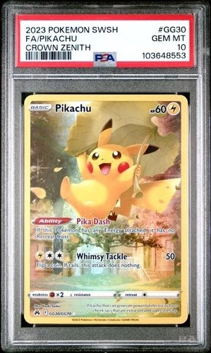 Pikachu GG30/GG70 - Pokémon SWSH Crown Zenith: Galarian Gallery PSA 10 Gem Mint